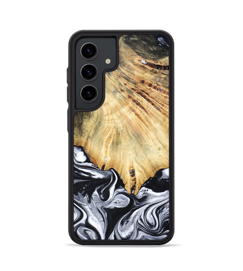 Galaxy S24 Wood Phone Case - Jemma (Black & White, 782289)