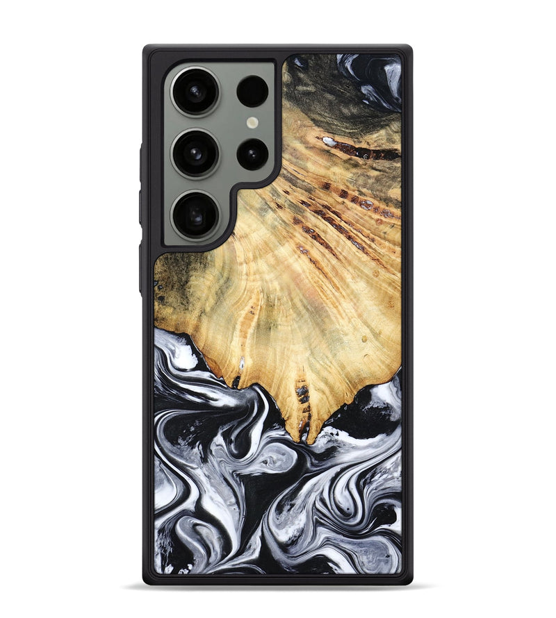 Galaxy S24 Ultra Wood Phone Case - Jemma (Black & White, 782289)