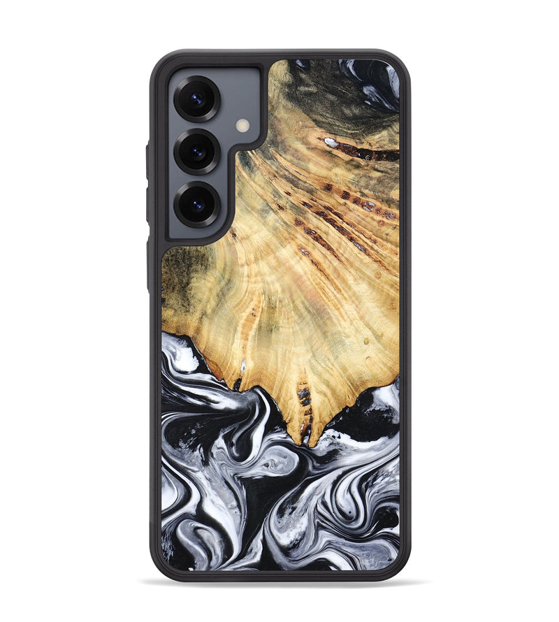 Galaxy S25 Plus Wood Phone Case - Jemma (Black & White, 782289)