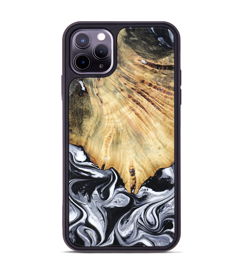 iPhone 11 Pro Max Wood Phone Case - Jemma (Black & White, 782289)