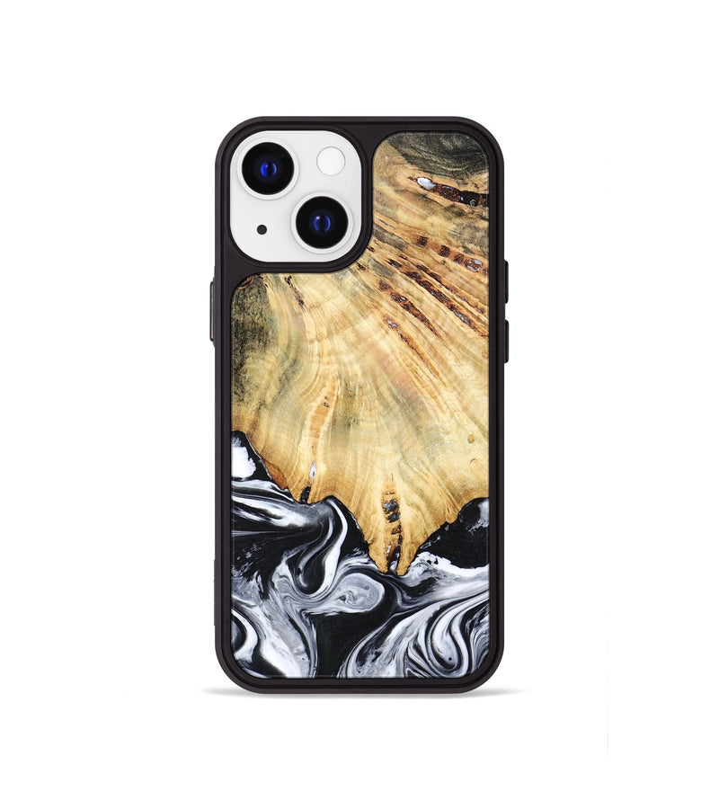 iPhone 13 mini Wood Phone Case - Jemma (Black & White, 782289)