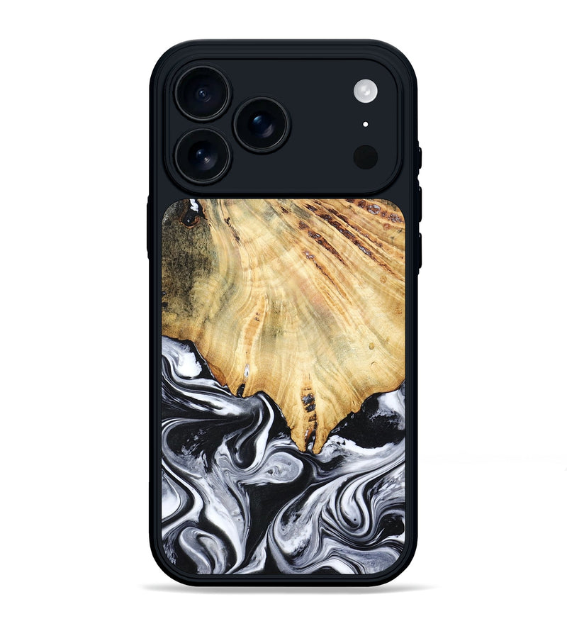 iPhone 17 Pro Max Wood Phone Case - Jemma (Black & White, 782289)