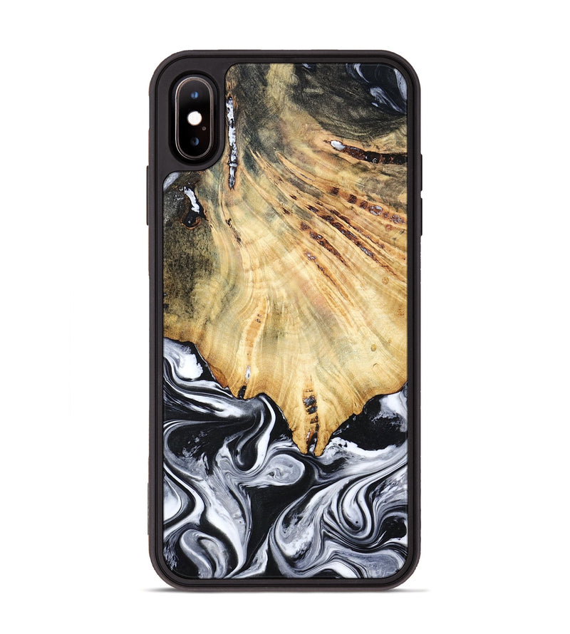 iPhone Xs Max Wood Phone Case - Jemma (Black & White, 782289)