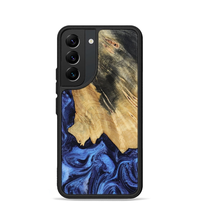 Galaxy S22 Wood Phone Case - Elenora (Blue, 782298)