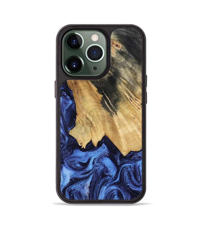 iPhone 13 Pro Wood Phone Case - Elenora (Blue, 782298)