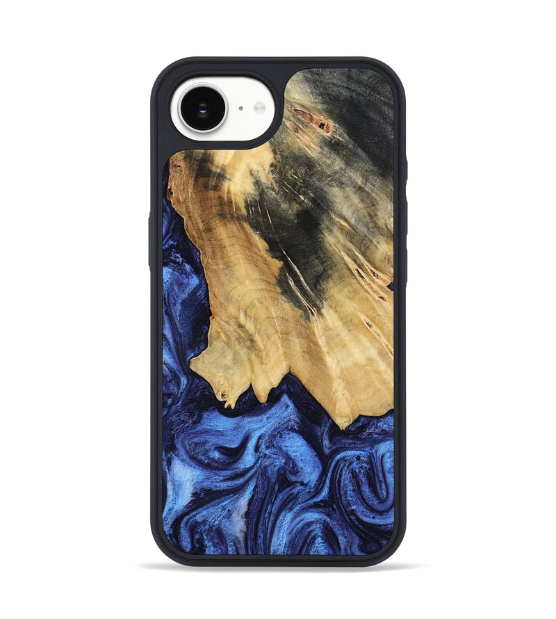 iPhone 16e Wood Phone Case - Elenora (Blue, 782298)