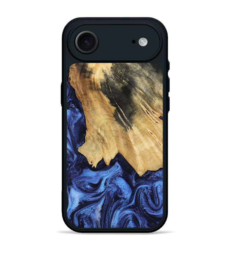 iPhone 17 Air Wood Phone Case - Elenora (Blue, 782298)