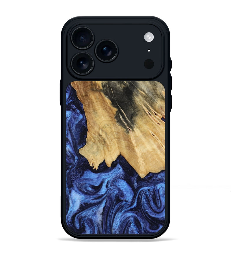 iPhone 17 Pro Max Wood Phone Case - Elenora (Blue, 782298)