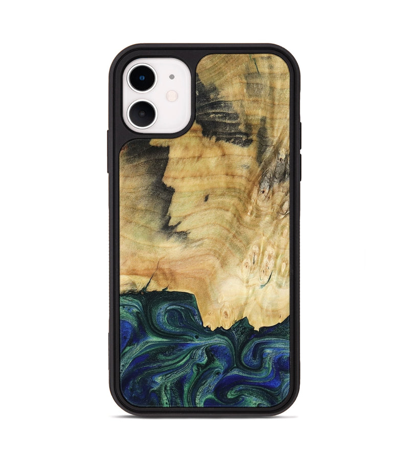 iPhone 11 Wood Phone Case - Drew (Green, 782307)