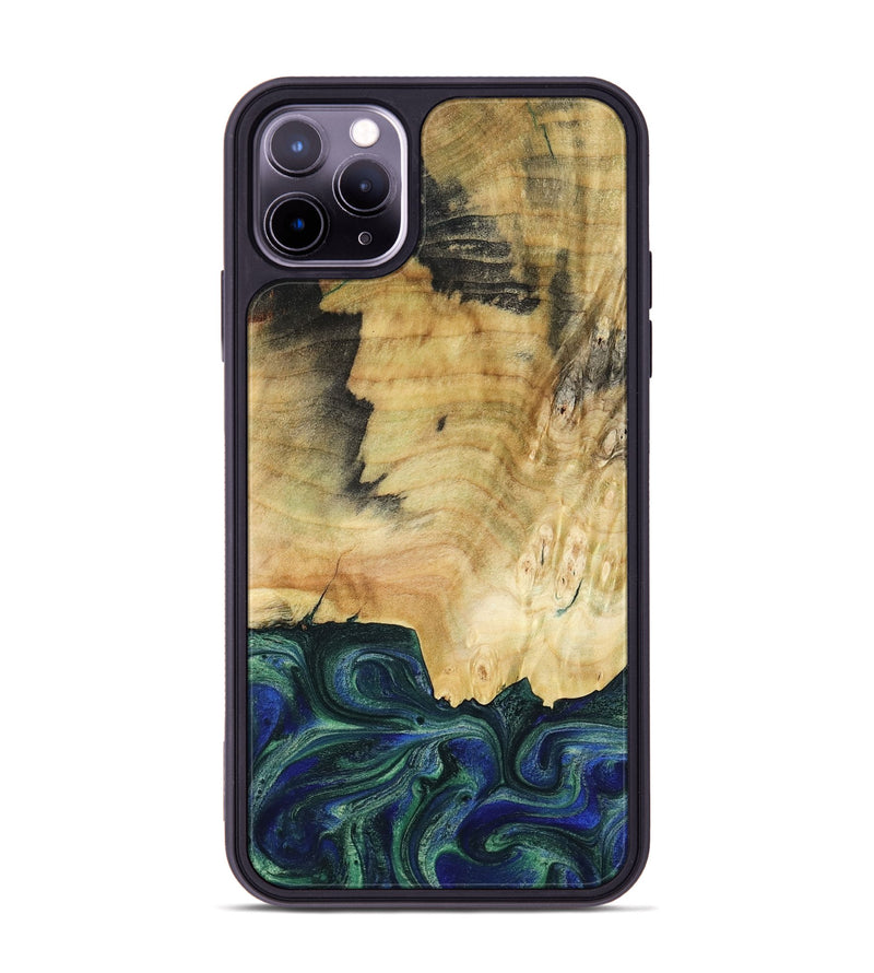 iPhone 11 Pro Max Wood Phone Case - Drew (Green, 782307)