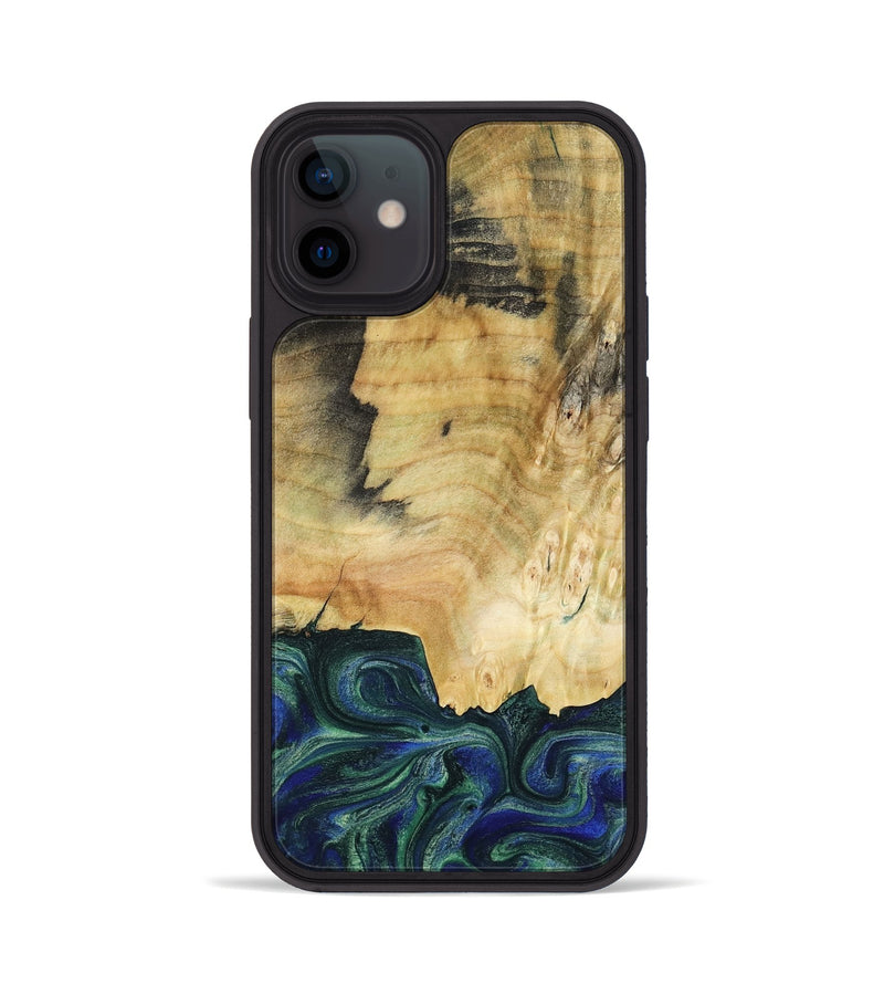 iPhone 12 Wood Phone Case - Drew (Green, 782307)