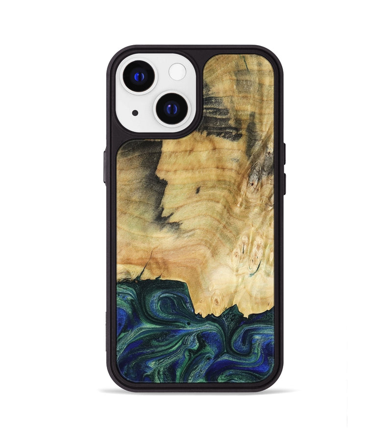 iPhone 13 Wood Phone Case - Drew (Green, 782307)