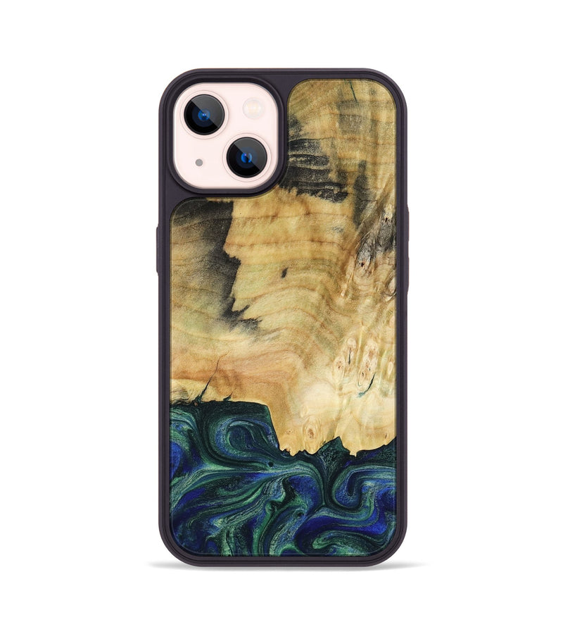 iPhone 14 Wood Phone Case - Drew (Green, 782307)
