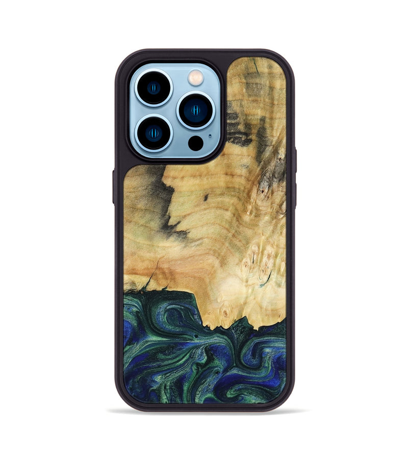 iPhone 14 Pro Wood Phone Case - Drew (Green, 782307)