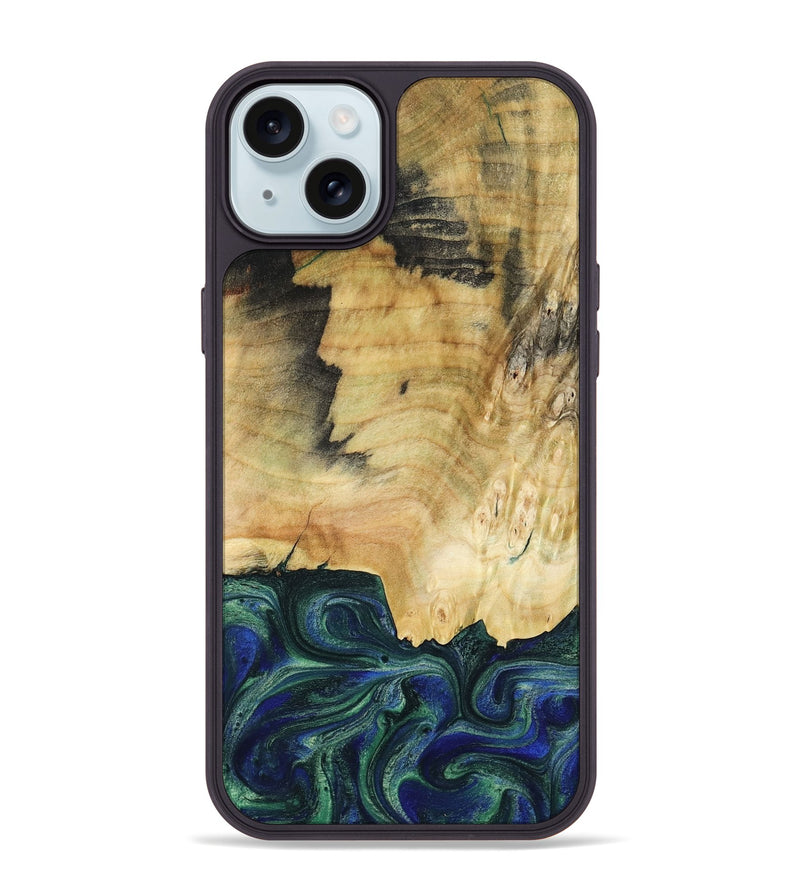 iPhone 15 Plus Wood Phone Case - Drew (Green, 782307)
