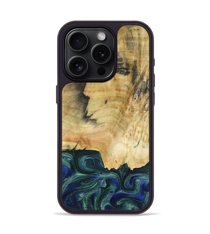 iPhone 15 Pro Wood Phone Case - Drew (Green, 782307)