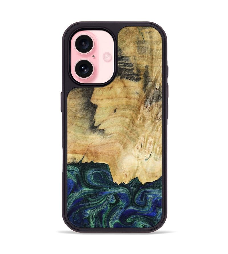 iPhone 16 Wood Phone Case - Drew (Green, 782307)