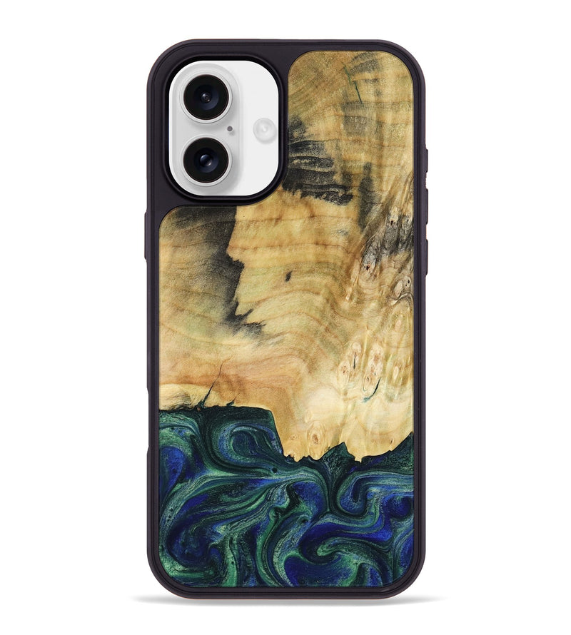 iPhone 16 Plus Wood Phone Case - Drew (Green, 782307)
