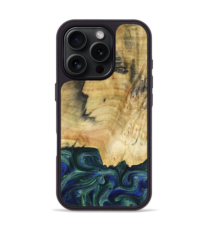 iPhone 16 Pro Wood Phone Case - Drew (Green, 782307)