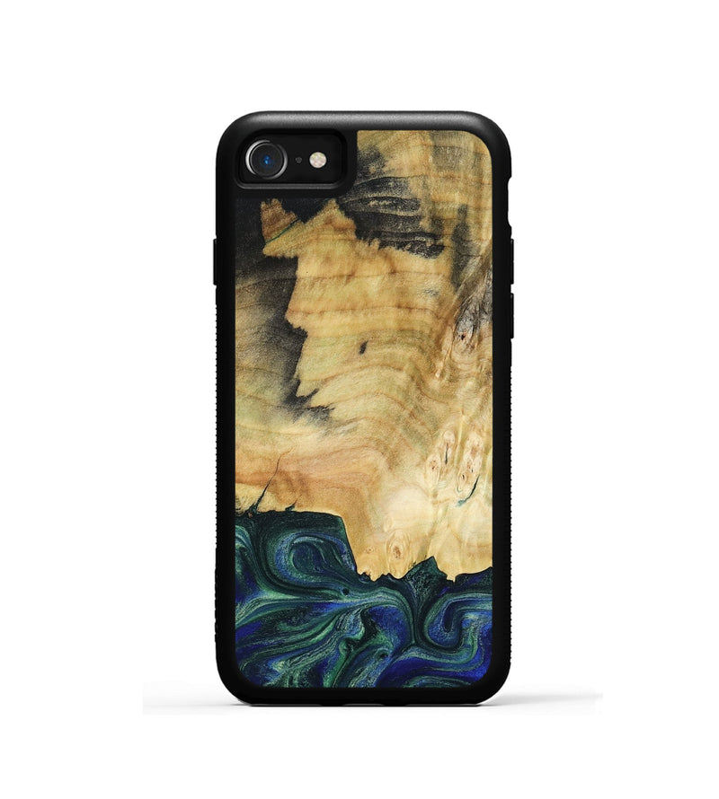 iPhone SE Wood Phone Case - Drew (Green, 782307)