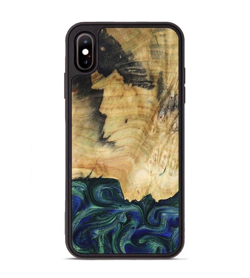 iPhone Xs Max Wood Phone Case - Drew (Green, 782307)