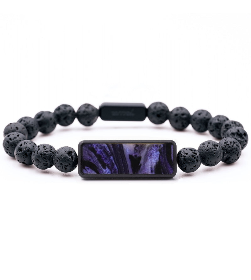 Lava Bead ResinArt Bracelet - Ayla (Purple, 782369)