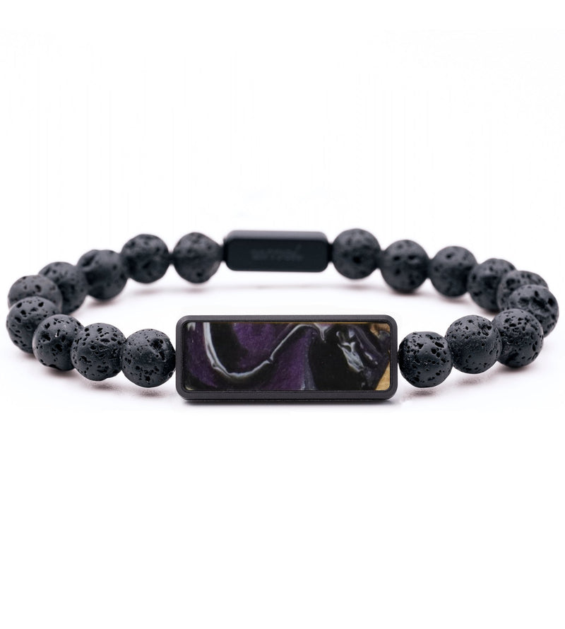 Lava Bead ResinArt Bracelet - Brenna (Purple, 782388)