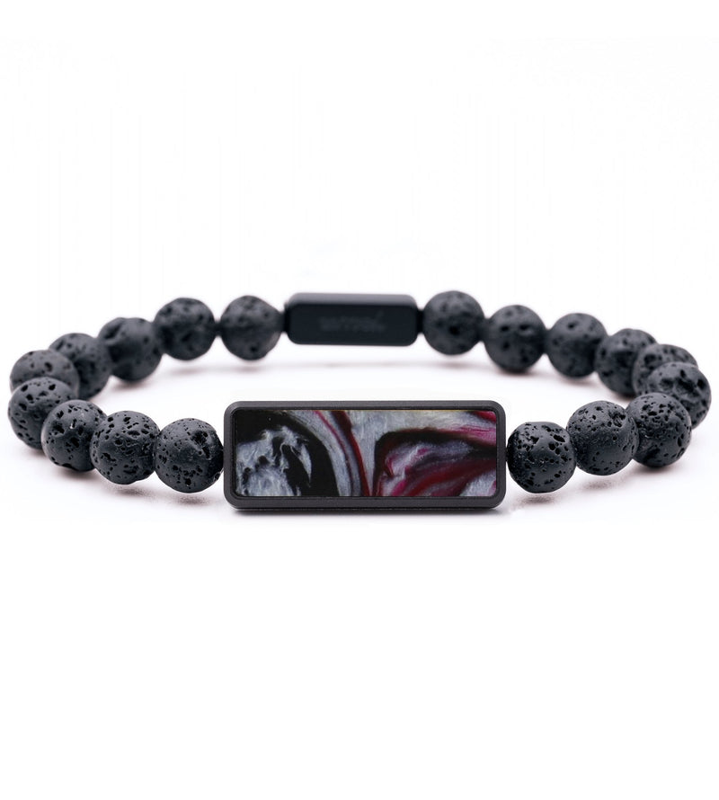 Lava Bead ResinArt Bracelet - Kassidy (Red, 782399)