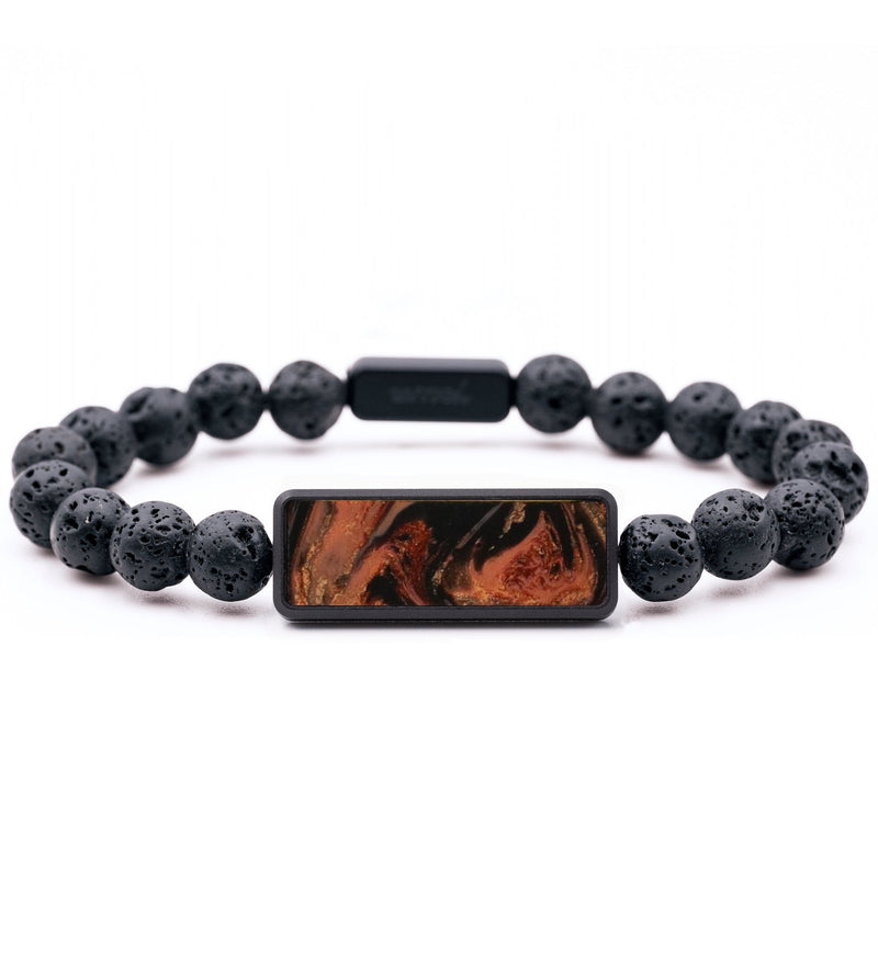 Lava Bead ResinArt Bracelet - Alexandra (Red, 782400)