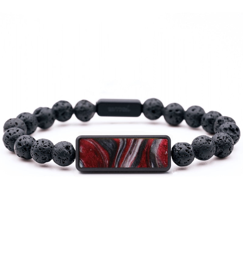 Lava Bead ResinArt Bracelet - Whitney (Red, 782401)