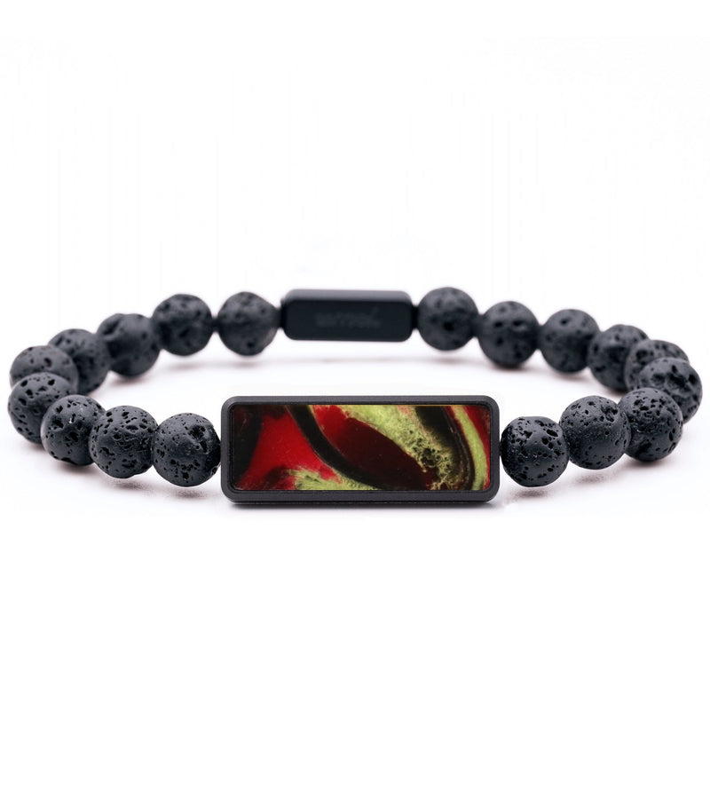 Lava Bead ResinArt Bracelet - Anna (Red, 782403)