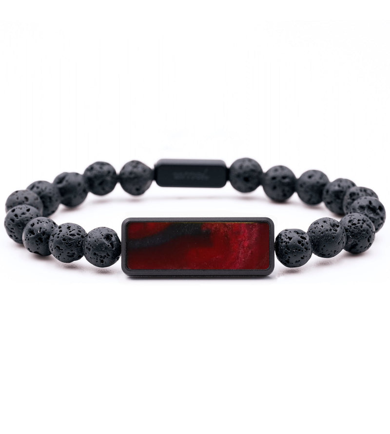 Lava Bead ResinArt Bracelet - Kate (Red, 782407)