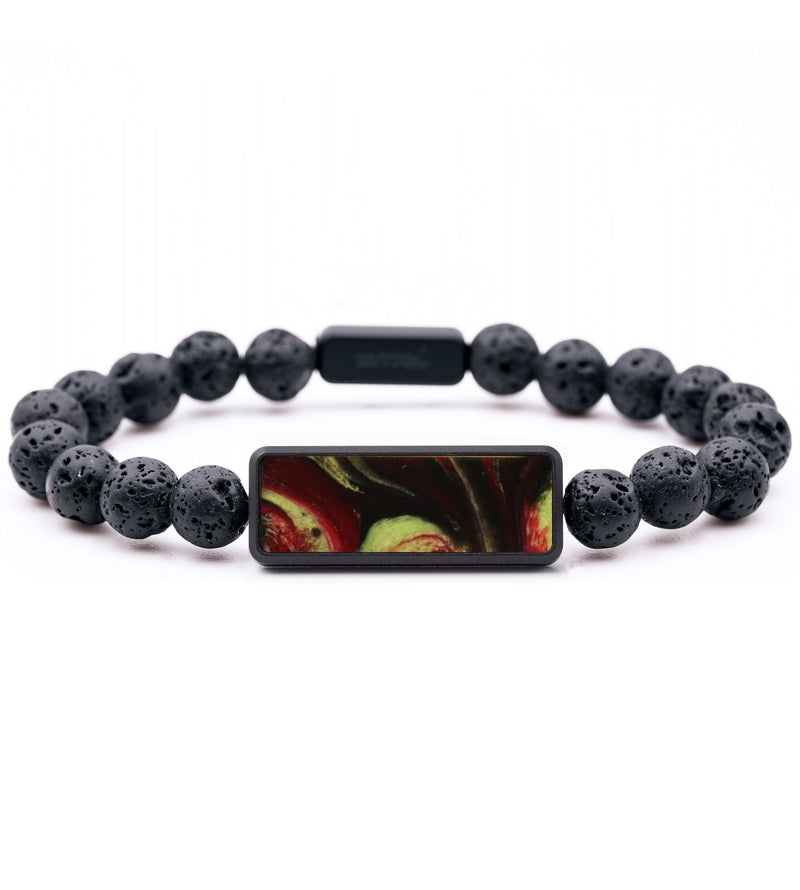 Lava Bead ResinArt Bracelet - Byron (Red, 782418)