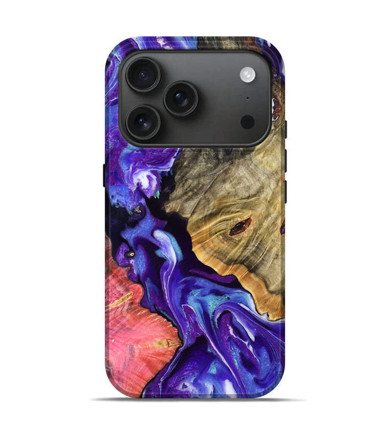 iPhone 17 Pro Wood Live Edge Phone Case - Mellie (Purple, 782478)