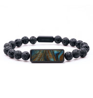 Lava Bead ResinArt Bracelet - Beckett (Teal & Gold, 782499)