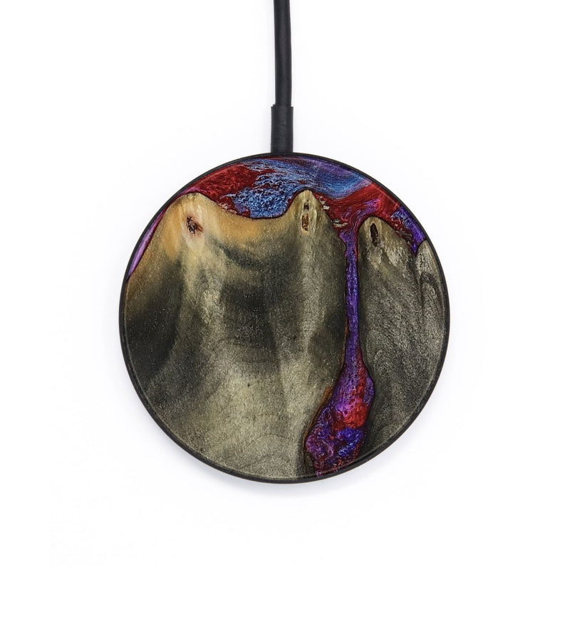 Circle Wood Wireless Charger - Letitia (Purple, 782778)