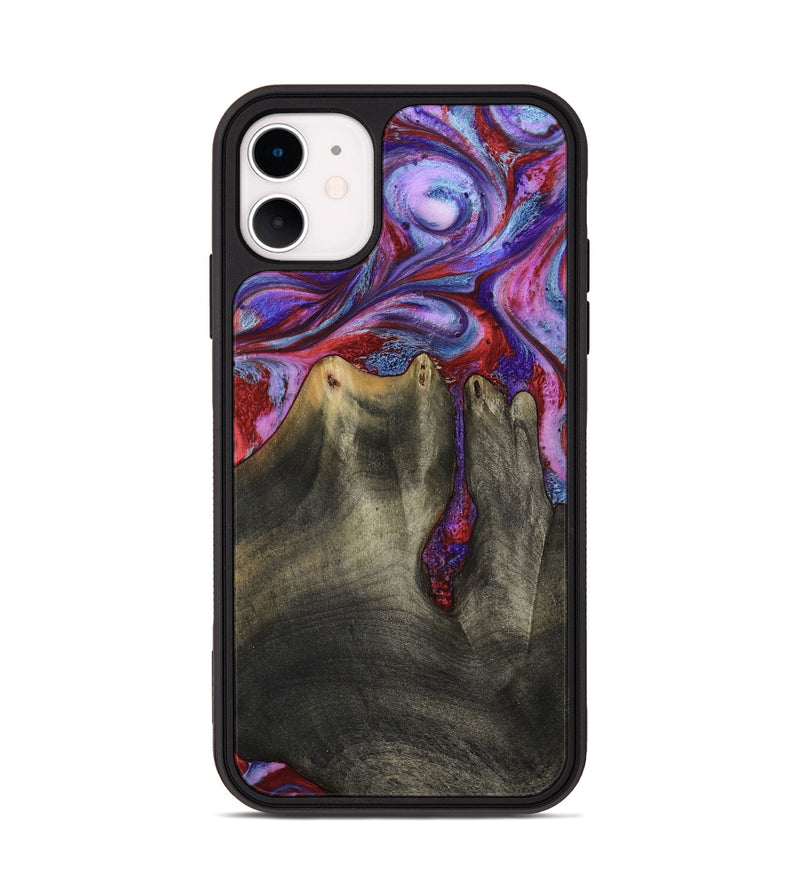 iPhone 11 Wood Phone Case - Letitia (Purple, 782778)