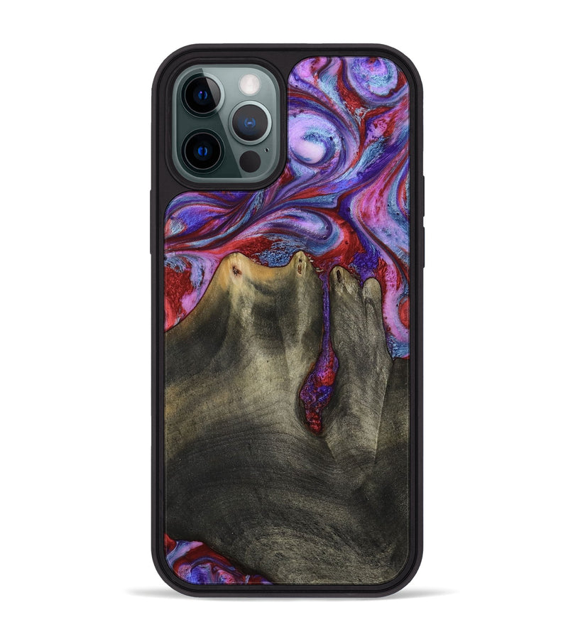 iPhone 12 Pro Max Wood Phone Case - Letitia (Purple, 782778)