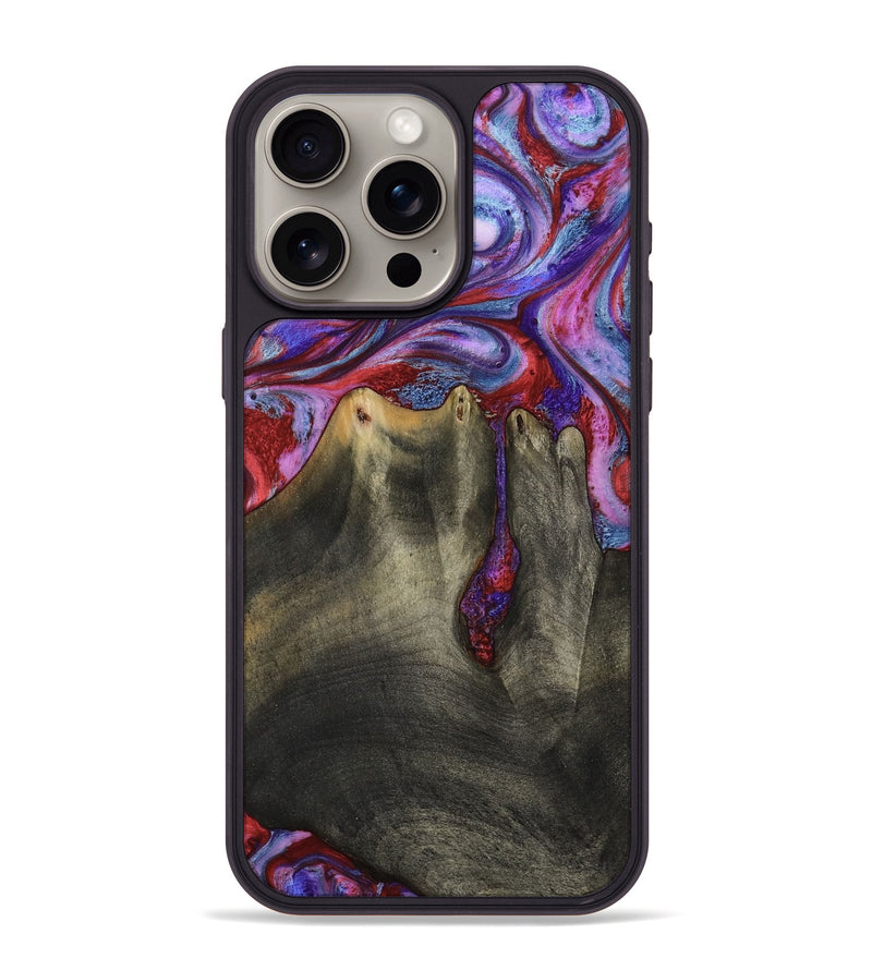 iPhone 15 Pro Max Wood Phone Case - Letitia (Purple, 782778)
