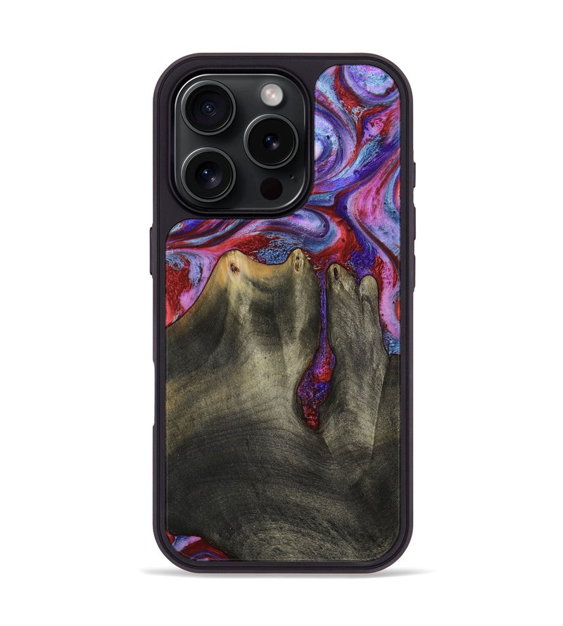 iPhone 16 Pro Wood Phone Case - Letitia (Purple, 782778)