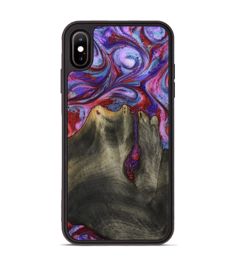 iPhone Xs Max Wood Phone Case - Letitia (Purple, 782778)