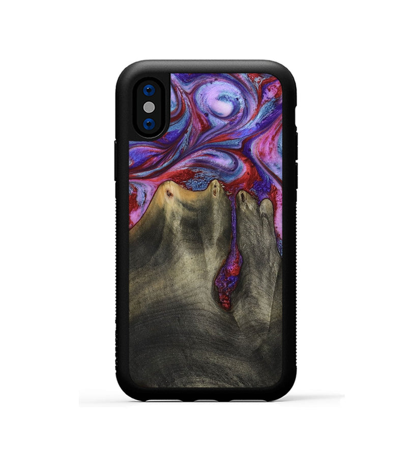 iPhone Xs Wood Phone Case - Letitia (Purple, 782778)
