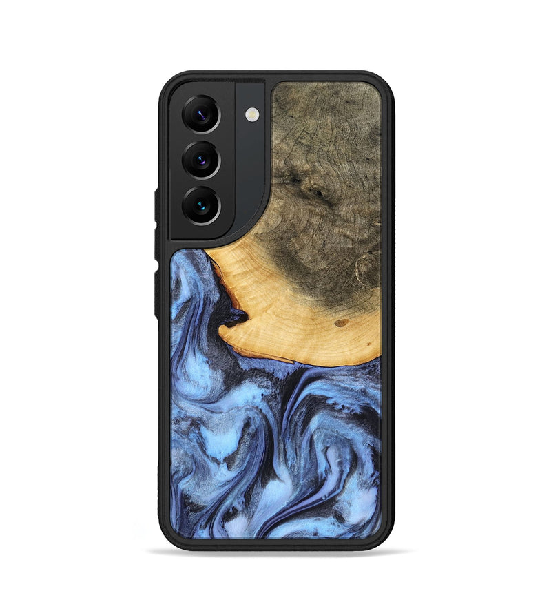Galaxy S22 Wood Phone Case - Bess (Blue, 782809)