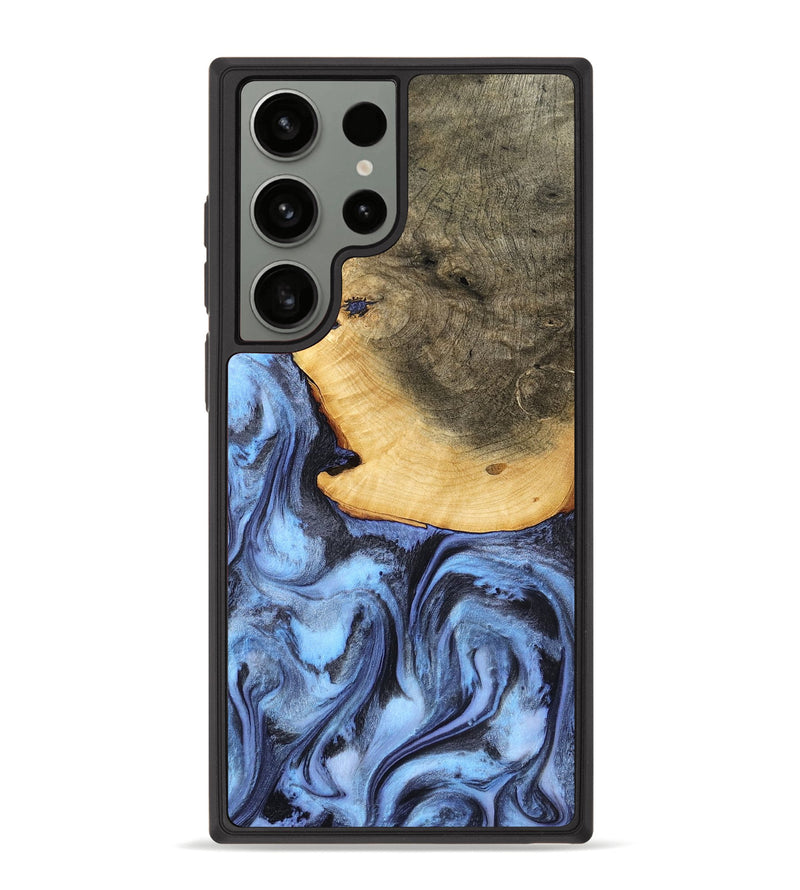 Galaxy S23 Ultra Wood Phone Case - Bess (Blue, 782809)