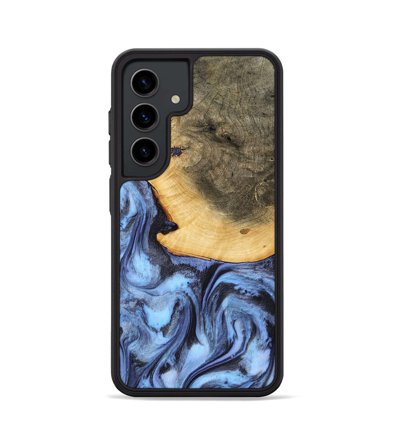 Galaxy S24 Wood Phone Case - Bess (Blue, 782809)