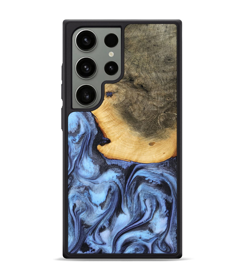 Galaxy S24 Ultra Wood Phone Case - Bess (Blue, 782809)