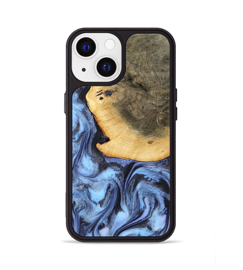 iPhone 13 Wood Phone Case - Bess (Blue, 782809)