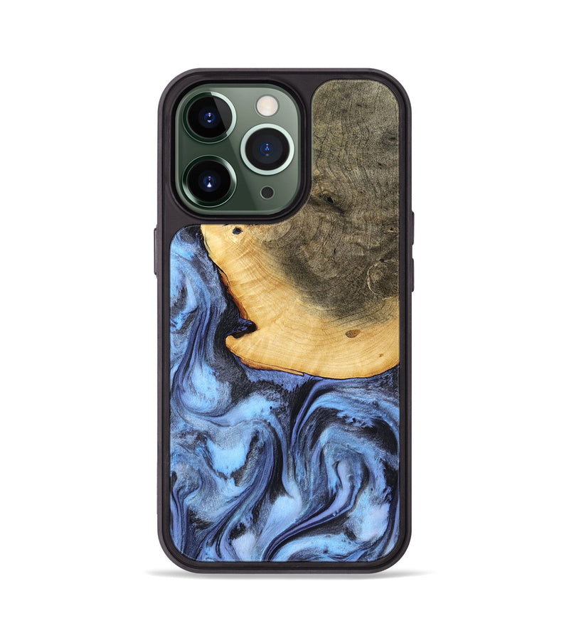 iPhone 13 Pro Wood Phone Case - Bess (Blue, 782809)