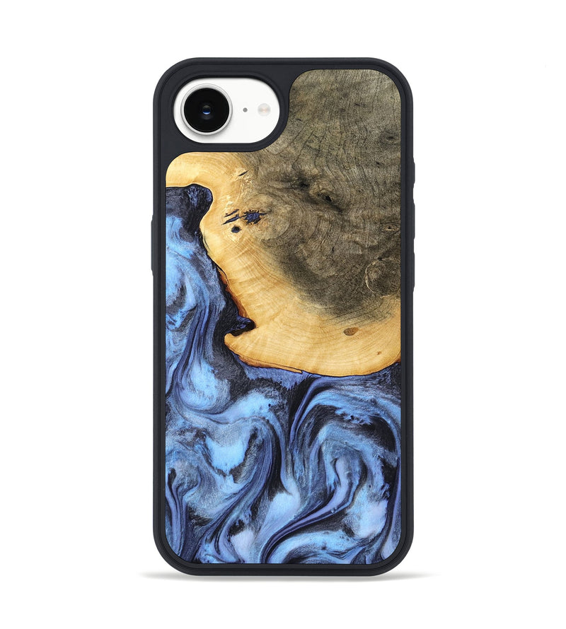 iPhone 16e Wood Phone Case - Bess (Blue, 782809)