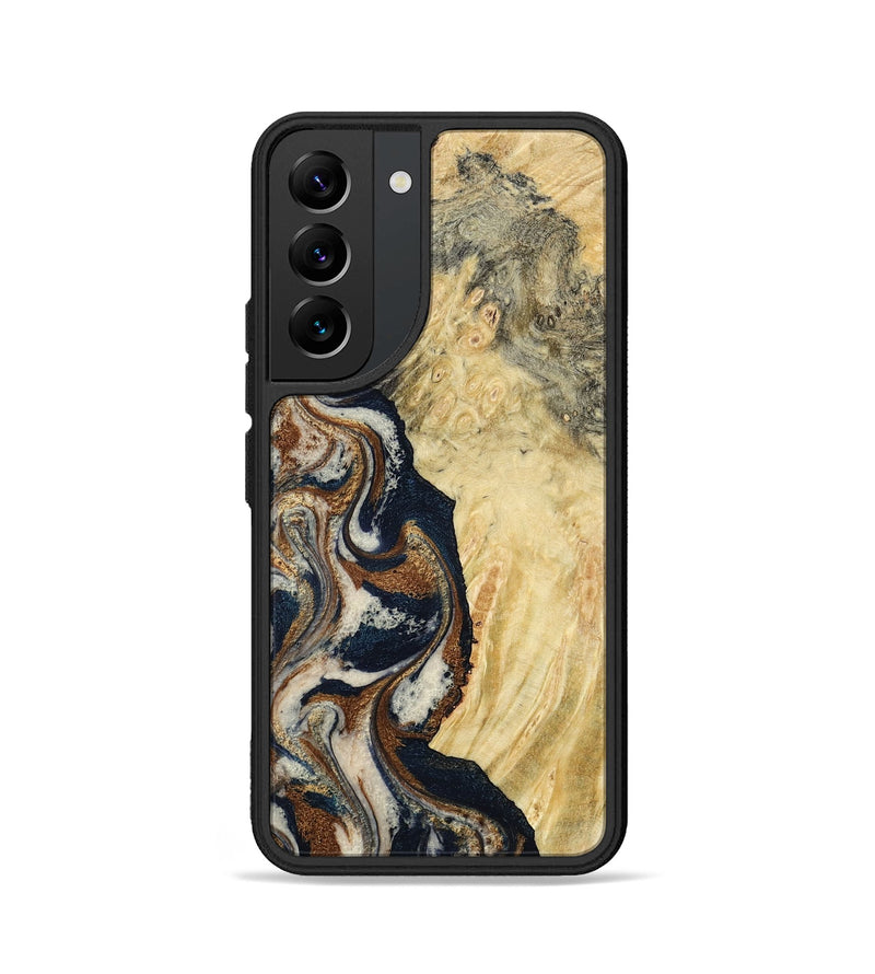 Galaxy S22 Wood Phone Case - Tomas (Teal & Gold, 783027)